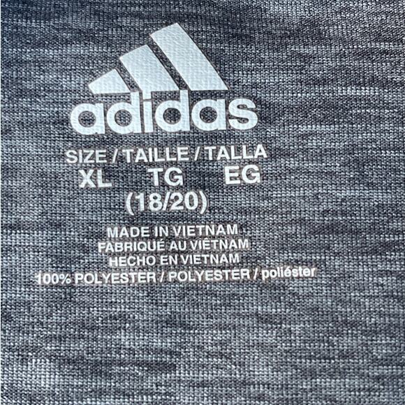 NWOT ADIDAS Training T-shirt Knitted Unisex Sz XL  (18-20) NWOT - Picture 5 of 7